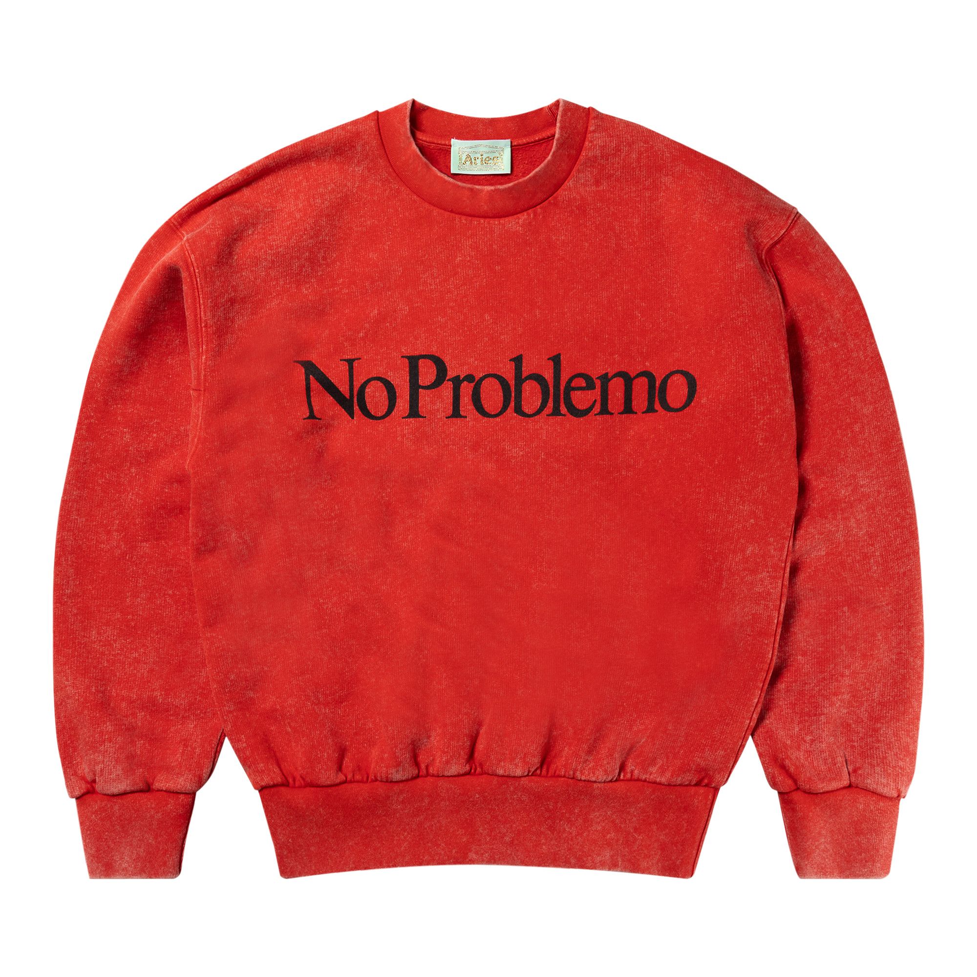 Buy Aries No Problemo Sweatshirt 'Red' - SSAR20002 RED | GOAT