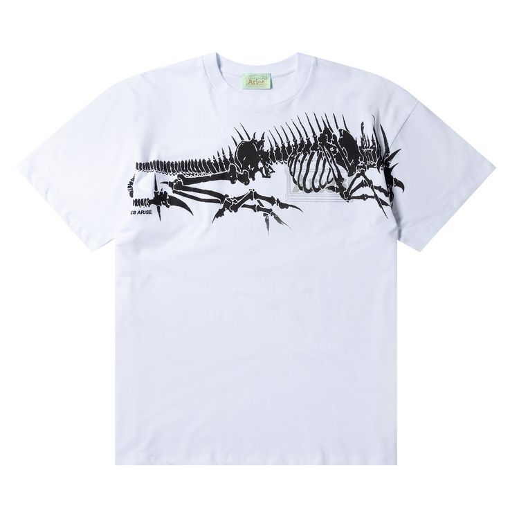 Aries Dragon Skeletor Short Sleeve Tee White