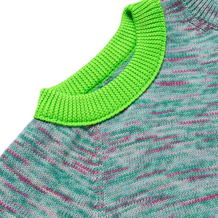 Aries Shoulder Hole Space Dye Knit Aqua