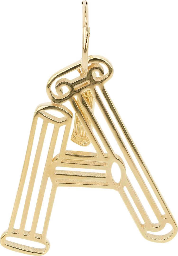 Aries Broken Column Earring Gold