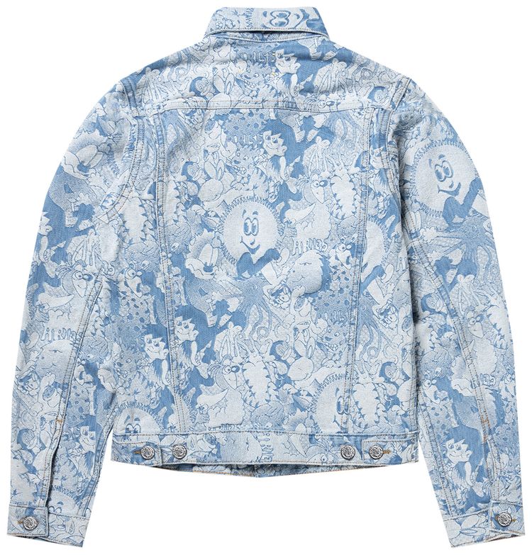 Aries Cartoon Trucker Jacket Pale Wash