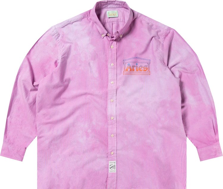Aries OD Oxford Stripe Shirt 'Pink'