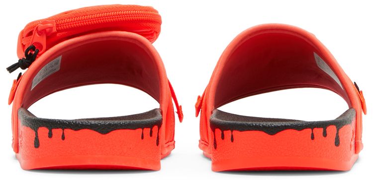Wmns Pouchylette Slides Paint Drip   Solar Red