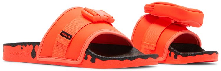 Wmns Pouchylette Slides Paint Drip   Solar Red