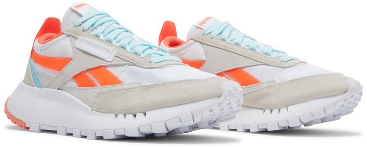 Reebok Wmns Classic Leather Legacy White Orange Flare