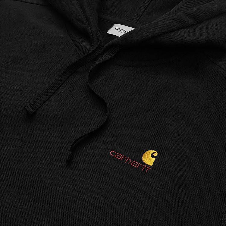 Carhartt WIP Hooded American Script Sweatshirt Black