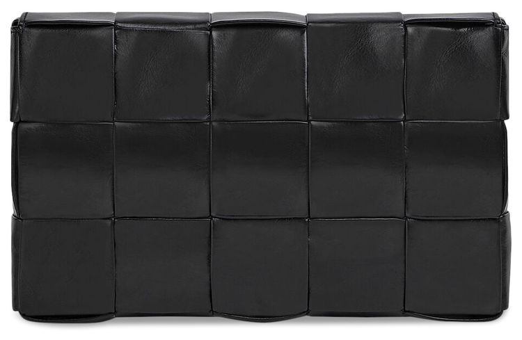 Bottega Veneta Intreccio Leather Cassette Bag BlackSilver