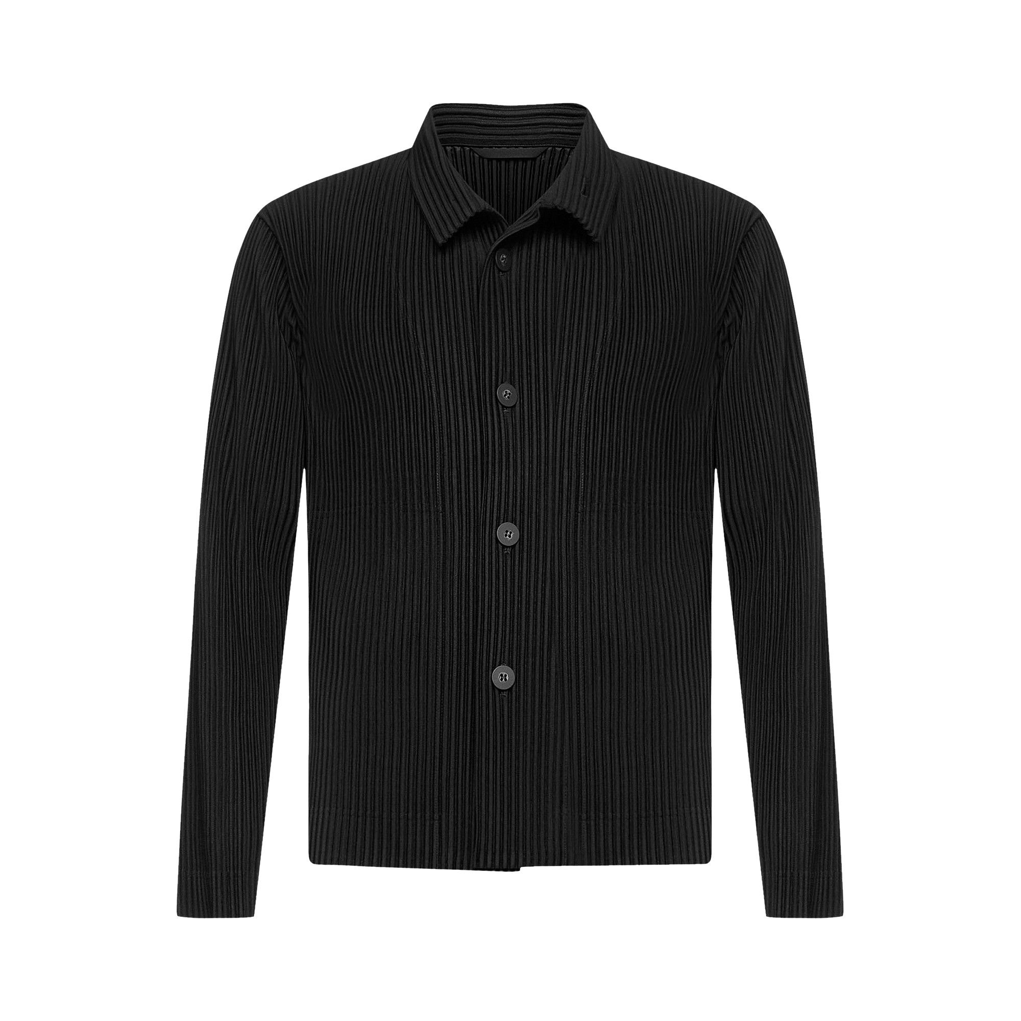 Buy Homme Plissé Issey Miyake Zip Up Shirt 'Black' - HP26JL106 15