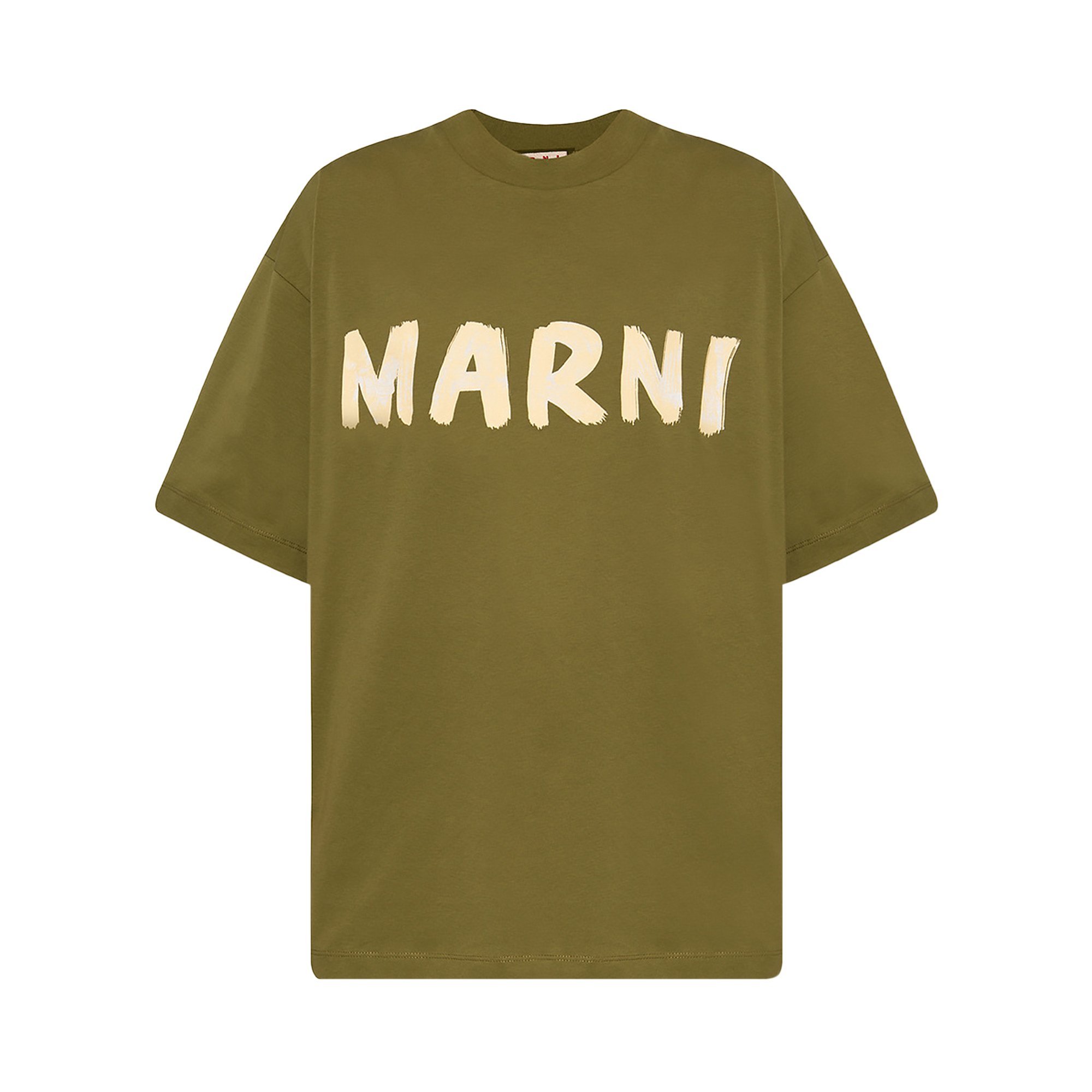 Marni Logo T-Shirt 'Green' | GOAT