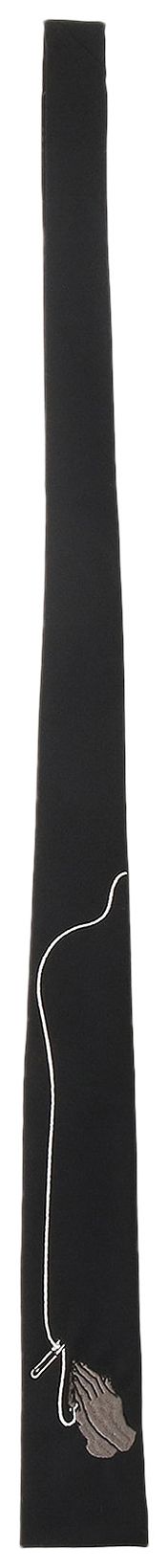 Yohji Yamamoto Pour Homme Tatoo Embroidery Tie Black