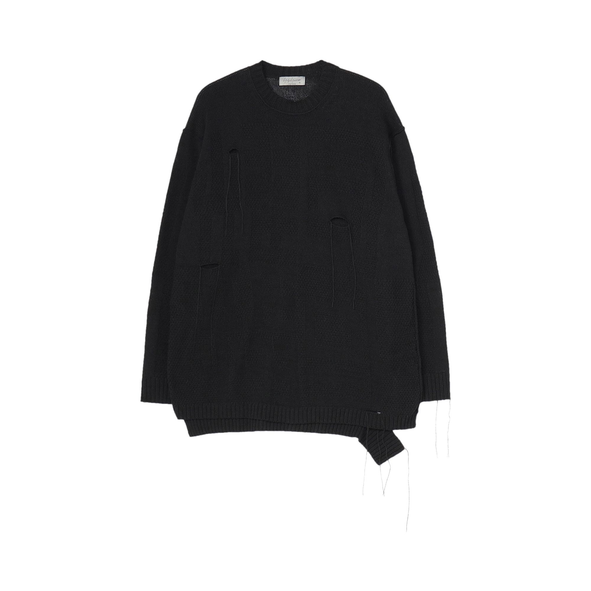 Buy Yohji Yamamoto Pour Homme Round Neck Long-Sleeve T-Shirt