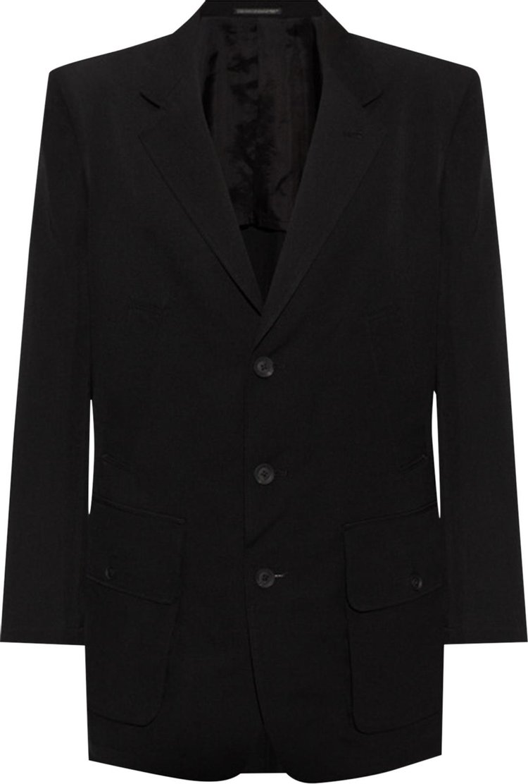 Yohji Yamamoto Pour Homme Pocket Unlined Jacket 'Black'