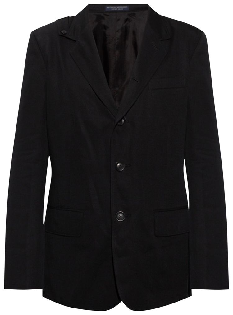 Yohji Yamamoto Pour Homme Single Breasted Blazer Black