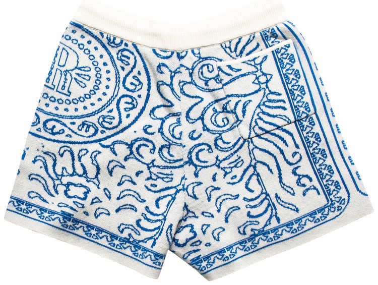 Rhude Knit Tile Short CremeBlue