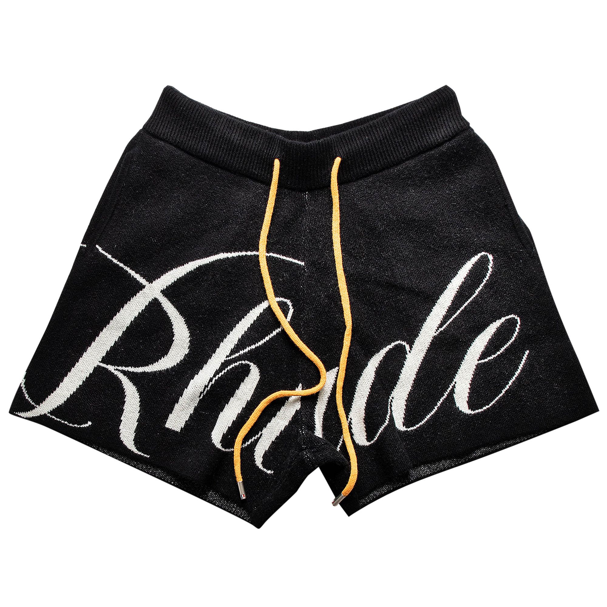 Buy Rhude Knit Logo Short Black Creme SS22SH05037165 GOAT