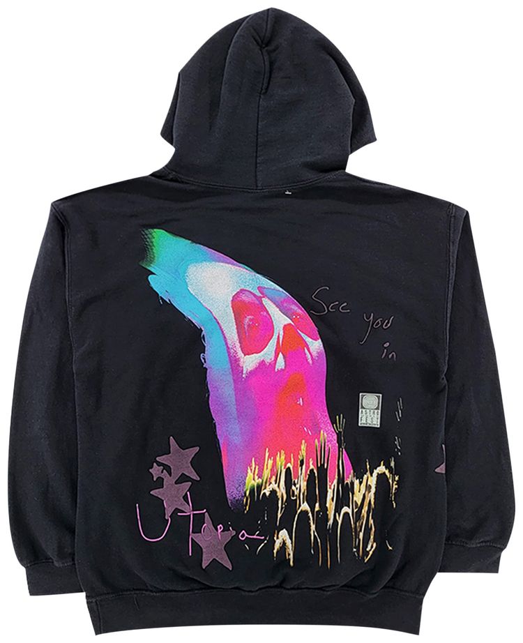 Cactus Jack by Travis Scott Face Melt Hoodie Black