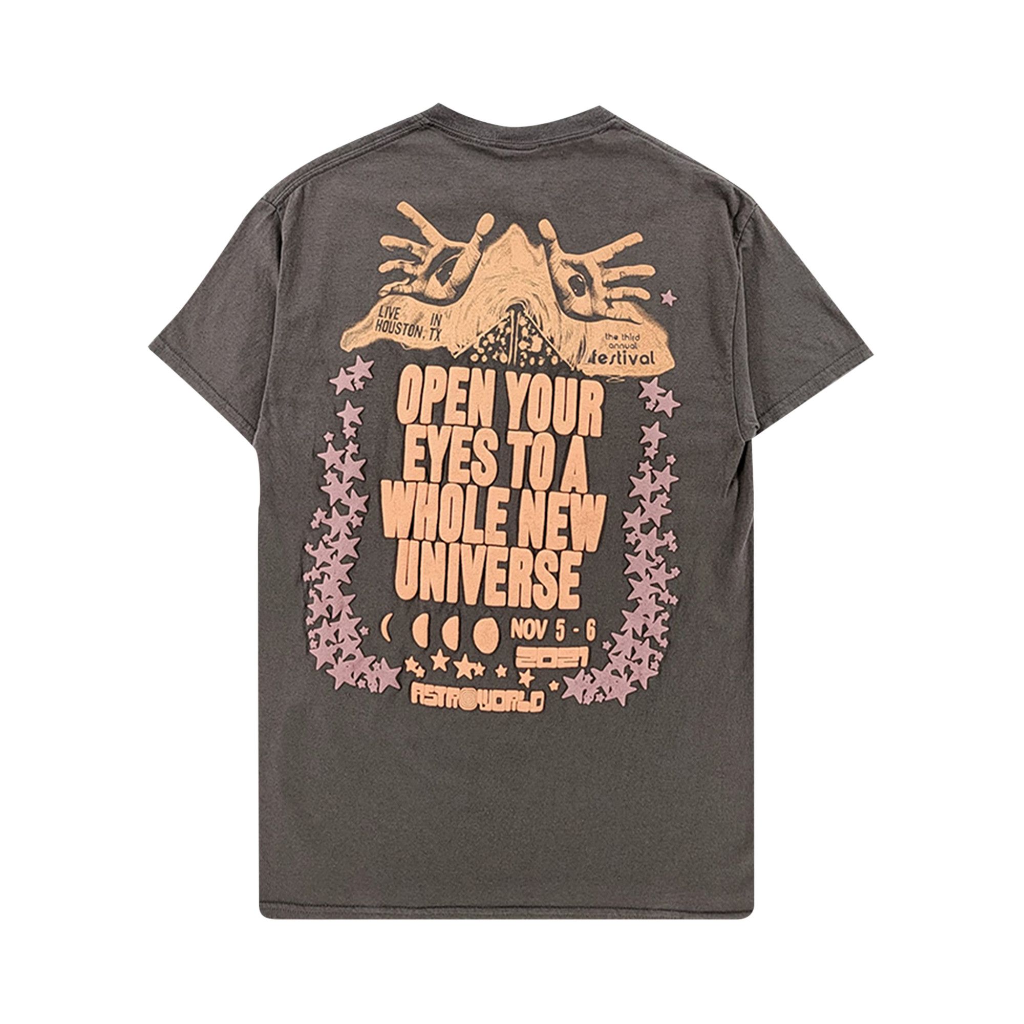 Buy Cactus Jack by Travis Scott Open Your Eyes Tee III 'Grey