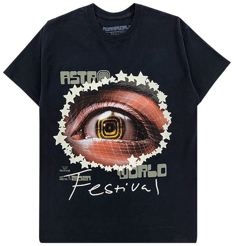 Cactus Jack by Travis Scott Starry Eyed Tee Black
