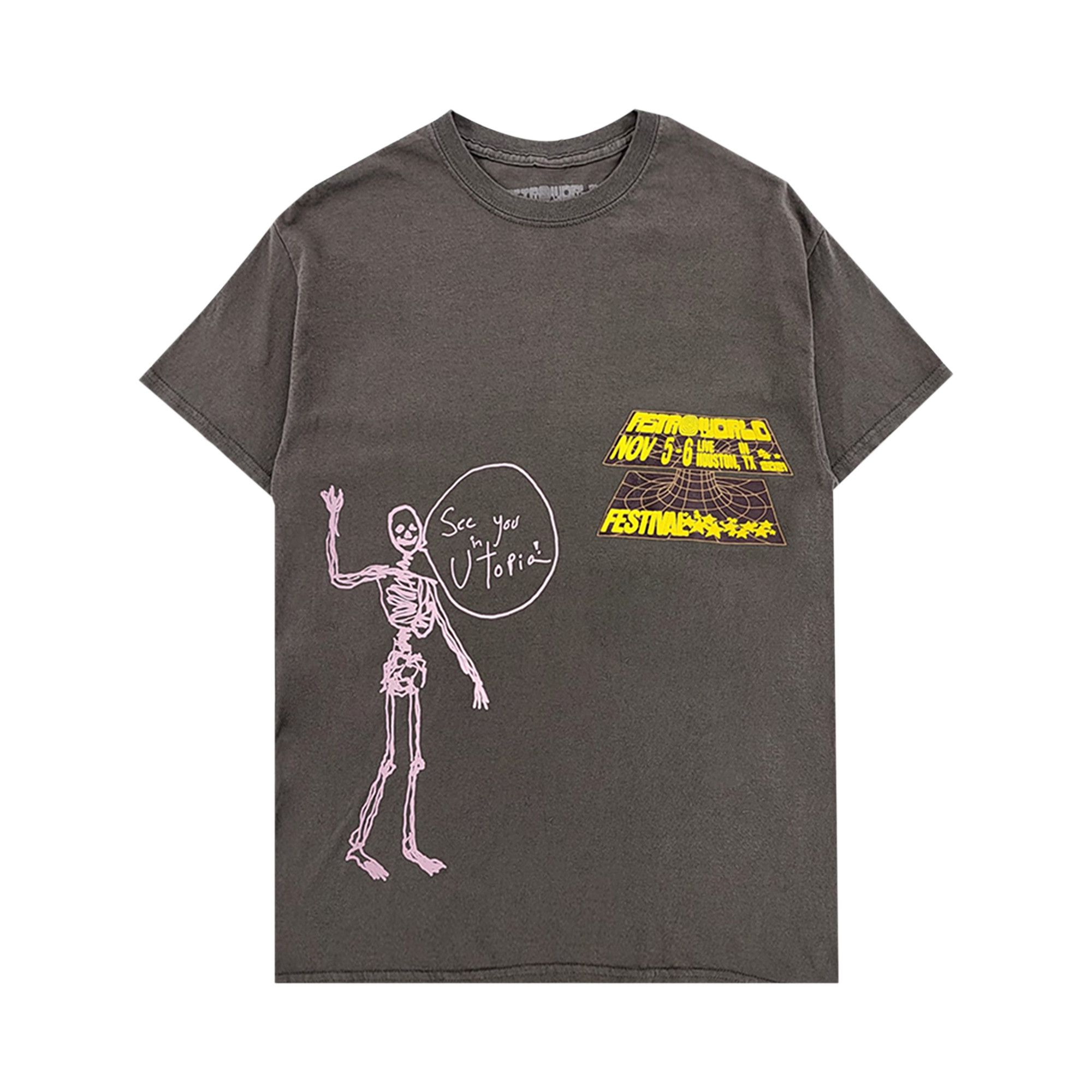 Travis Japan ANEVER Tシャツ CORN POPPY グレー Buy Cactus Jack by Travis Scott Open Your Eyes Tee II 'Grey