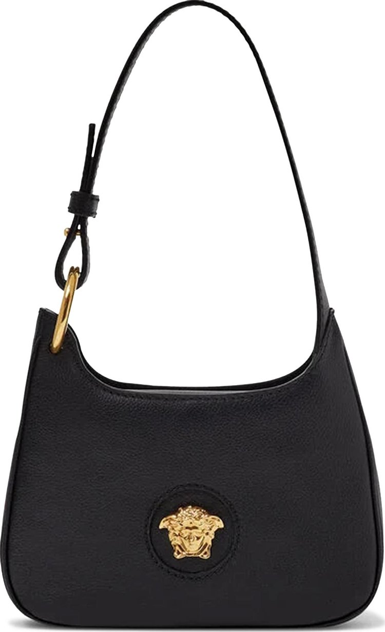 Versace La Medusa Rhinestone Mini Hobo Bag Black Nylon ref.818661