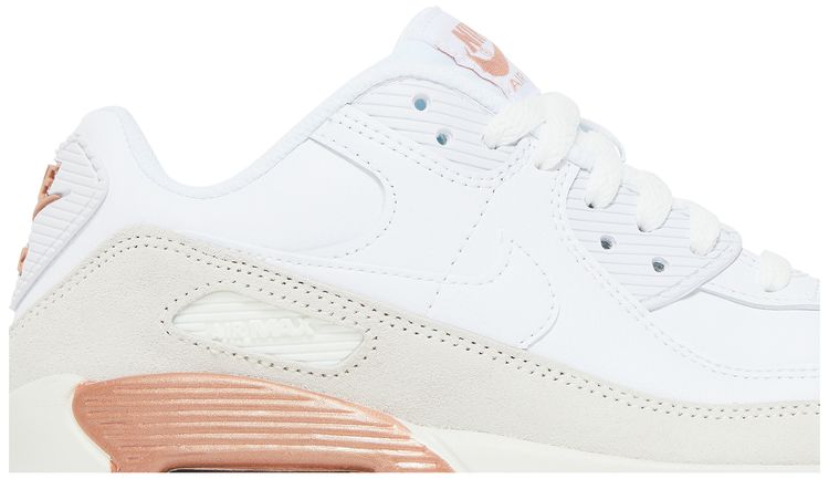 Nike Air Max 90 Leather GS White Metallic Red Bronze