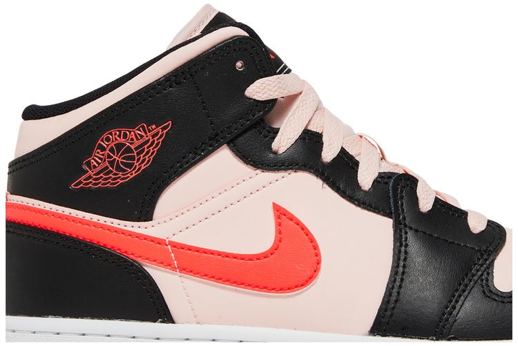 Air Jordan 1 Mid GS Black Pink Crimson