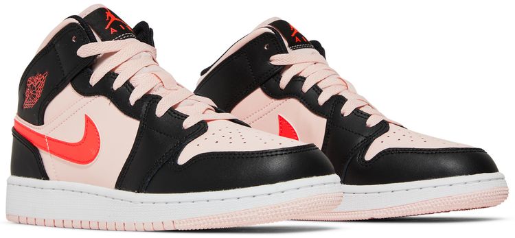 Air Jordan 1 Mid GS Black Pink Crimson