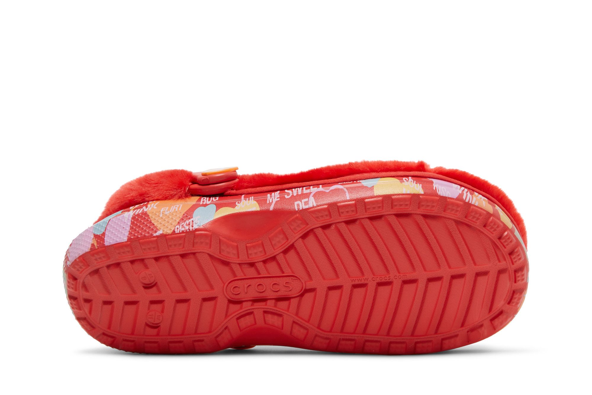 Orange crocs with fur outlet
