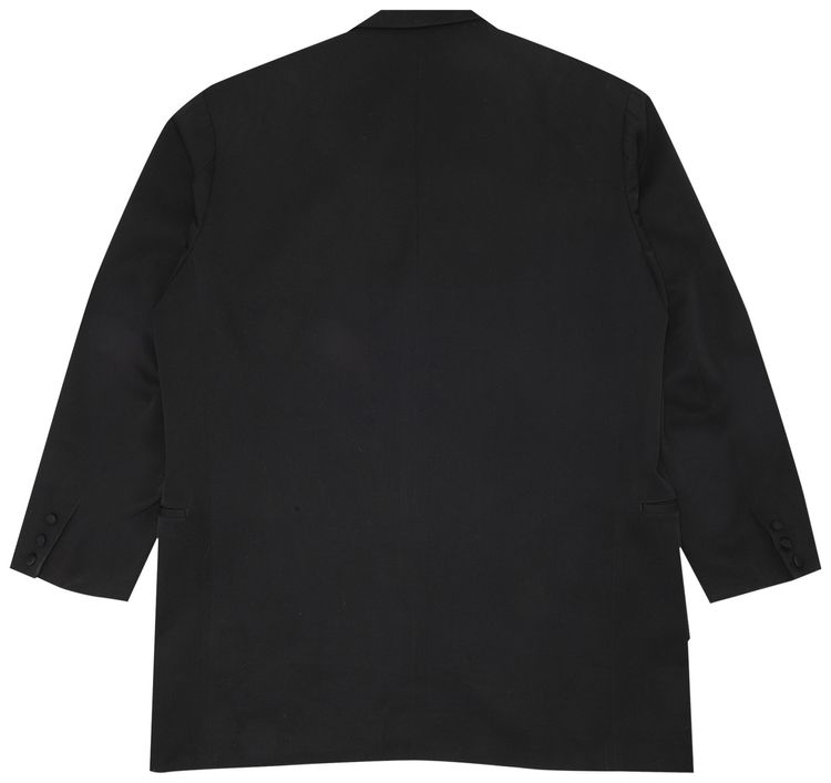 Yohji Yamamoto Tape Blazer Overcoat Black