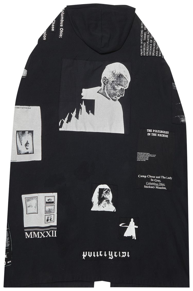 Raf Simons Poltergeist Patch Cape Black
