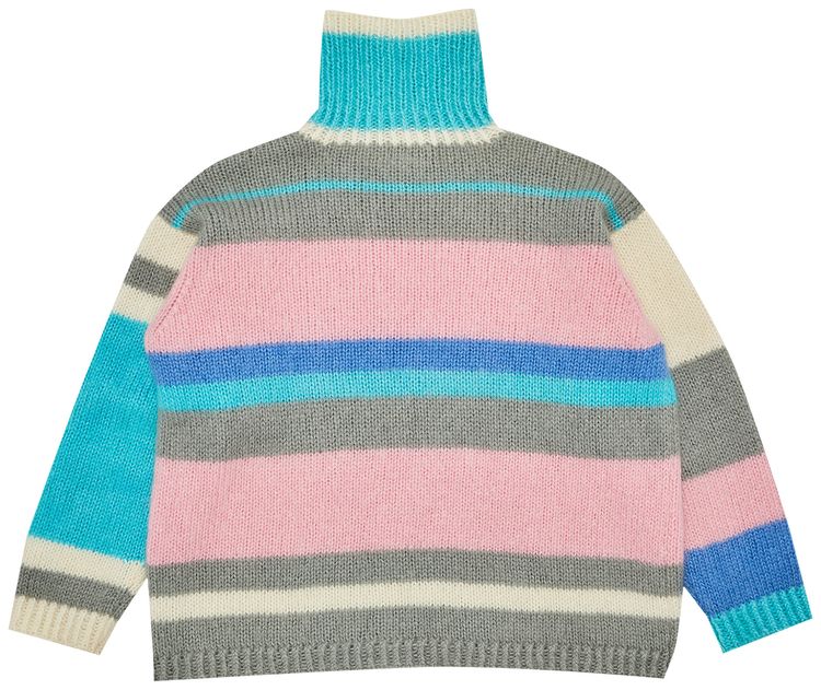 Vintage Yohji Yamamoto 1990s Striped Mohair Turtleneck Multicolor