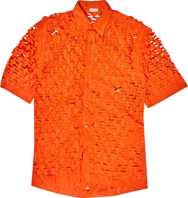 Dries Van Noten Laser Cut Shirt Orange