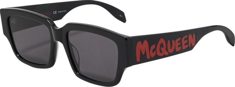 Alexander McQueen McQueen Graffiti Sunglasses Black