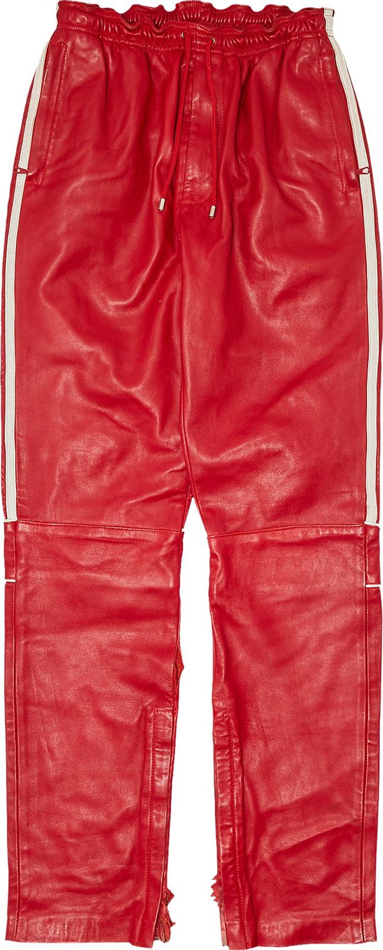 Dolce & Gabbana Leather Moto Stripe Sweatpants 'Red'