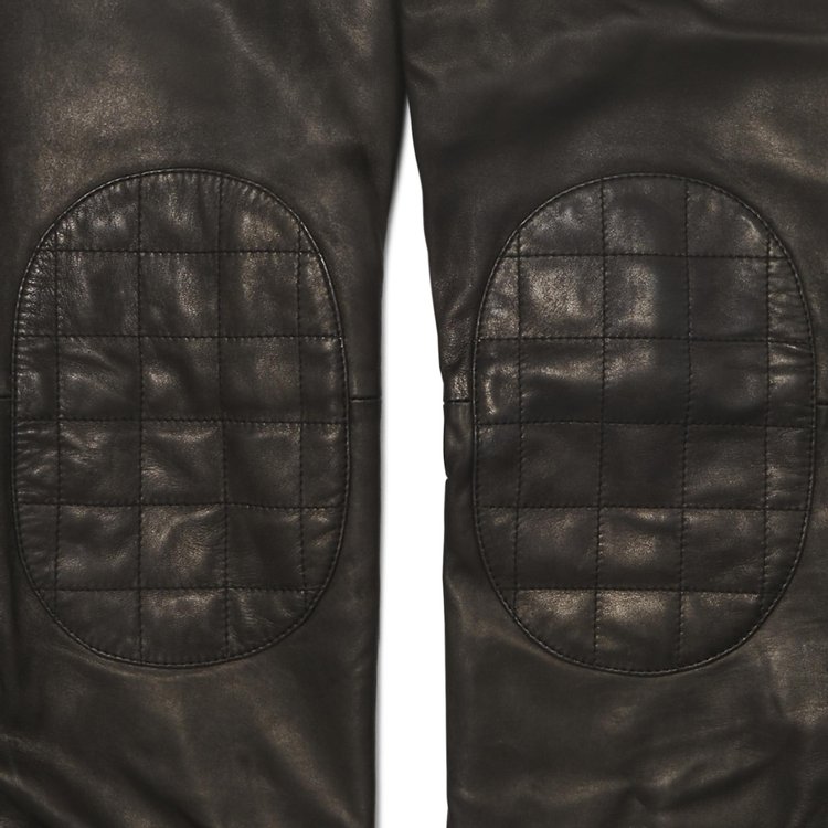 Dolce  Gabbana Sheepskin Moto Pants Brown