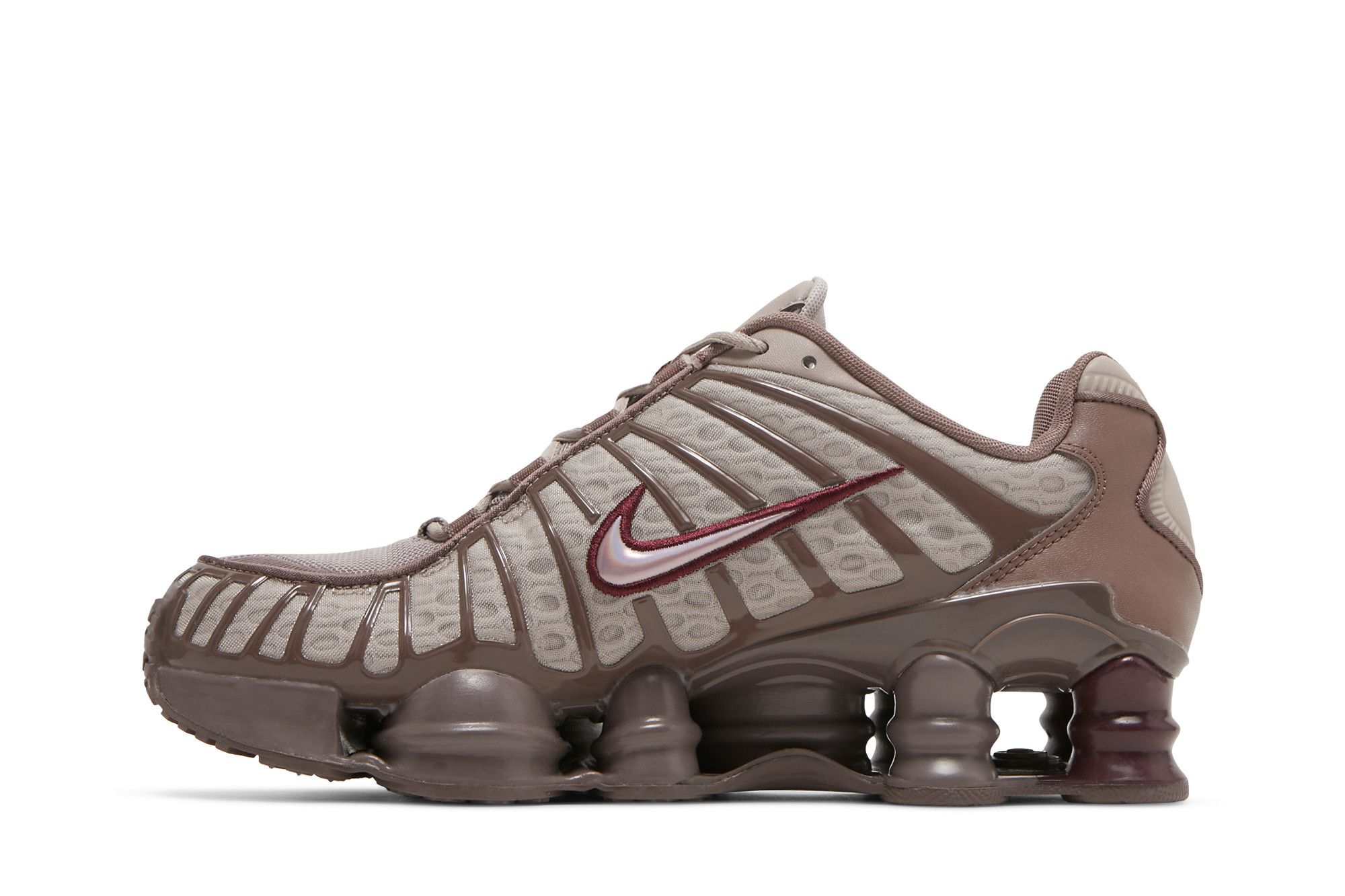 Size 5.0 Wmns Shox TL Pumice Night Maroon