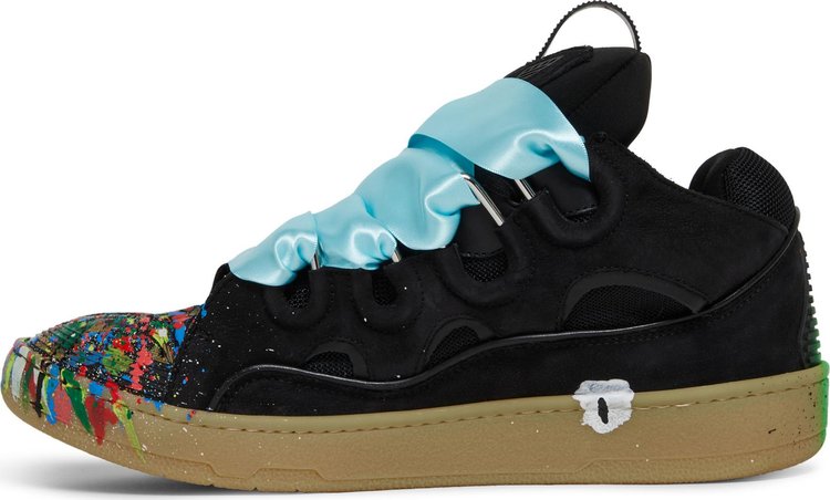 Gallery Dept x Lanvin Curb Sneakers Paint Drip   Black