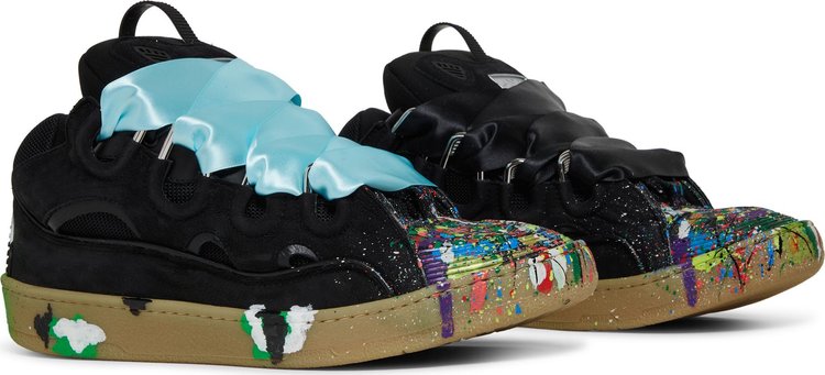 Gallery Dept x Lanvin Curb Sneakers Paint Drip   Black