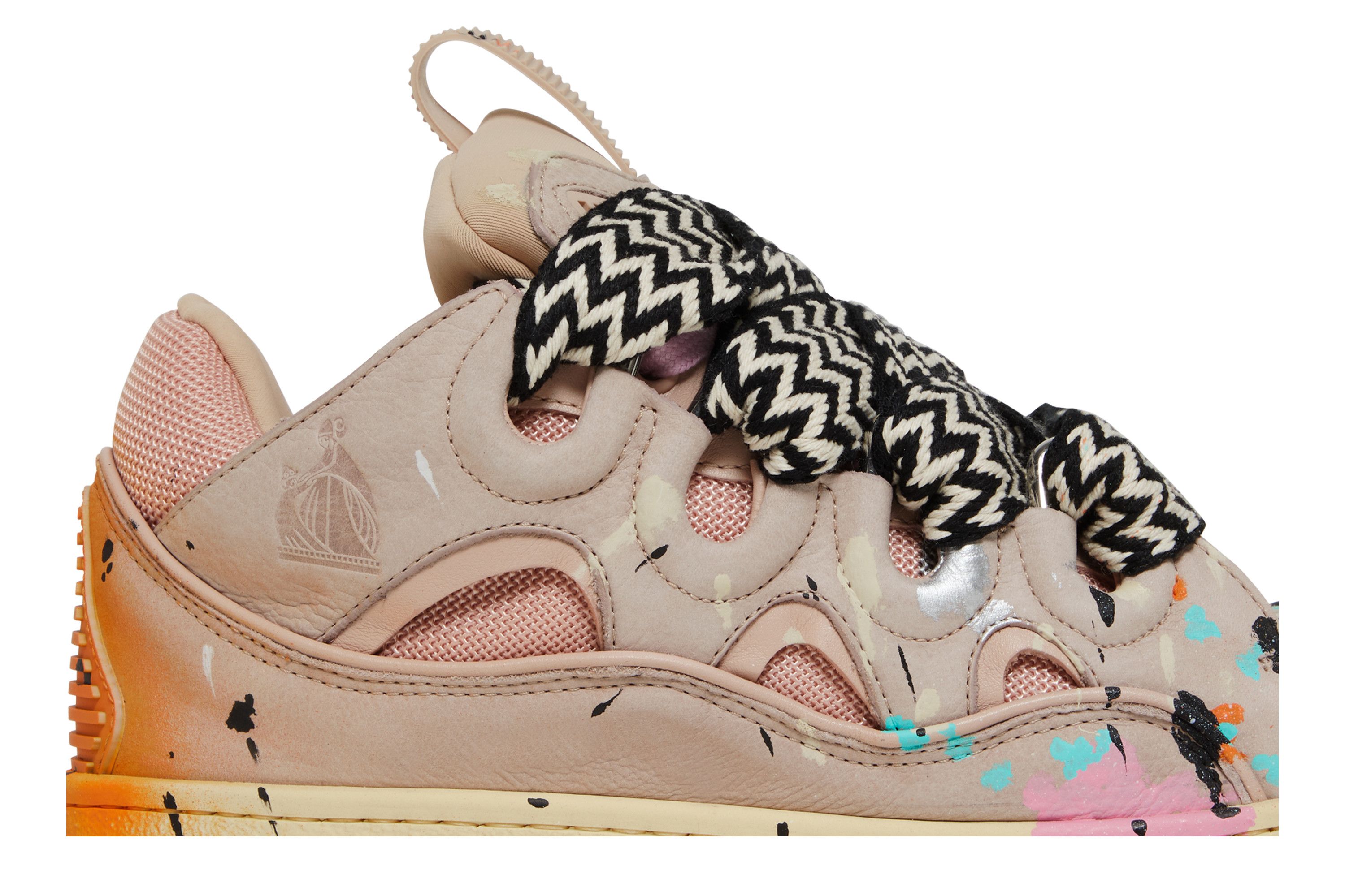 Size 7.0 Gallery Dept. x Lanvin Wmns Curb Light Sneakers 'Paint Drip - Pale  Pink'