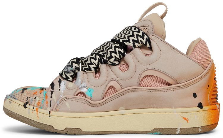 Gallery Dept x Lanvin Wmns Curb Light Sneakers Paint Drip   Pale Pink
