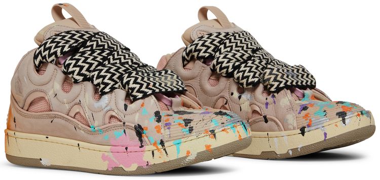 Gallery Dept x Lanvin Wmns Curb Light Sneakers Paint Drip   Pale Pink