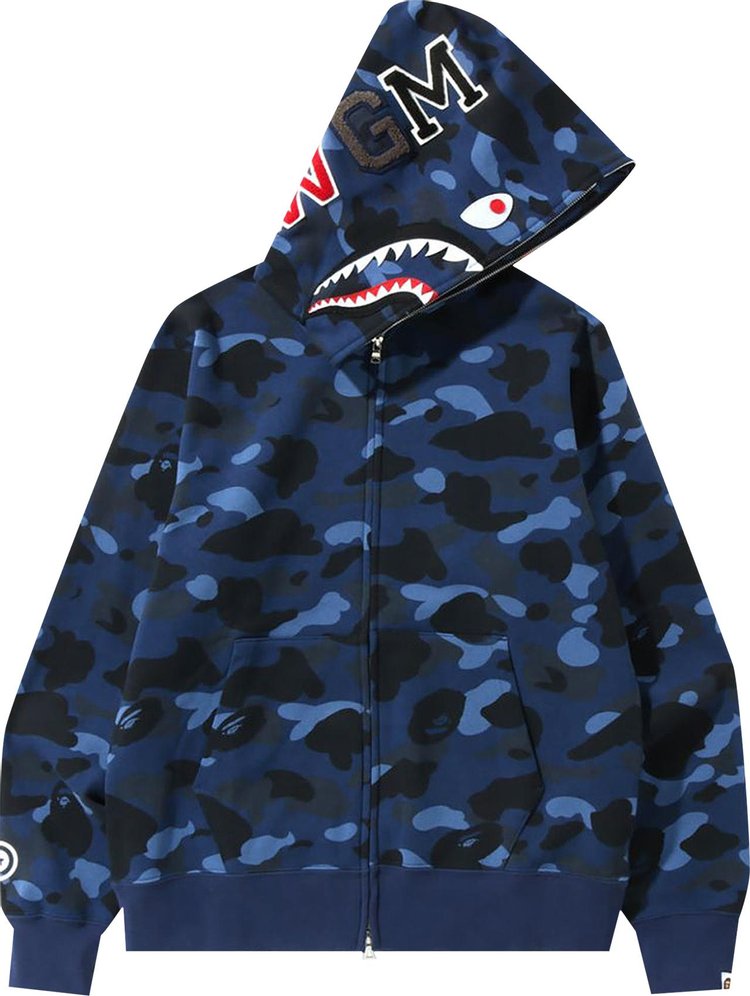 BAPE Color Camo Shark Full Zip 'Navy'