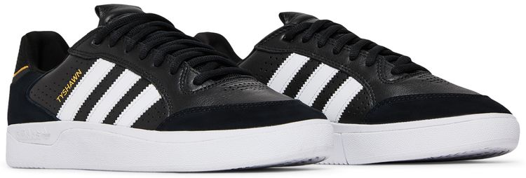 Adidas Tyshawn Low Black Gold Metallic Leather