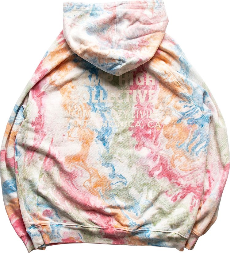 Camp High Marble Dye Hoodie Multicolor