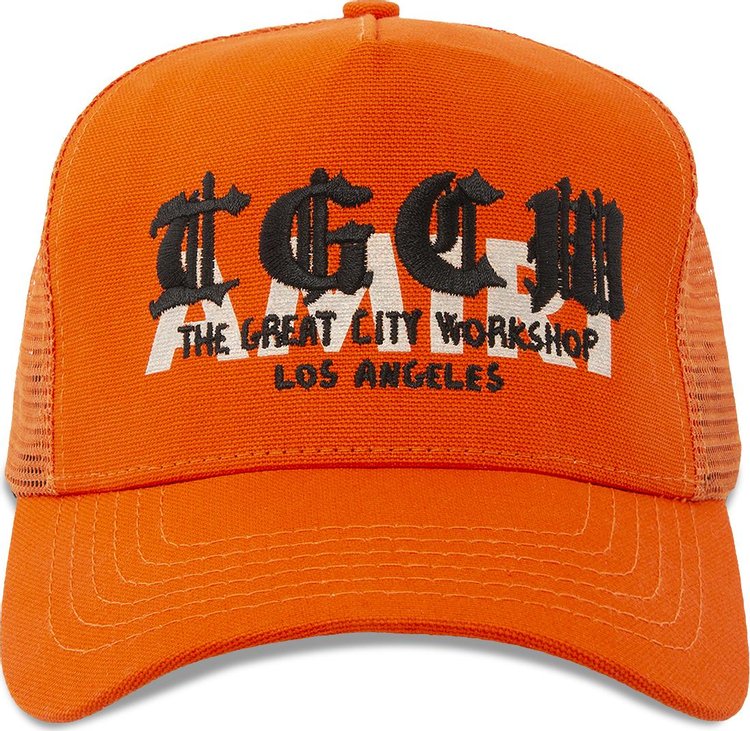 Amiri T.G.C.W. Trucker Hat 'Orange'