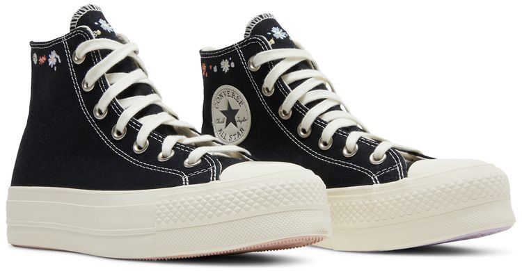 Converse Wmns Chuck Taylor All Star Lift Platform High Embroidered Floral   Black