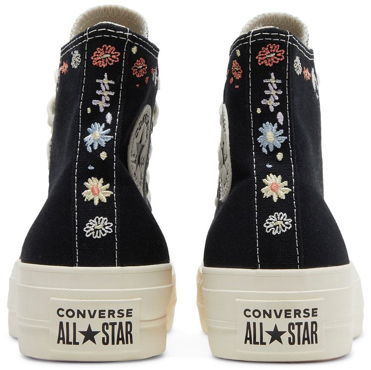 Converse Wmns Chuck Taylor All Star Lift Platform High Embroidered Floral   Black