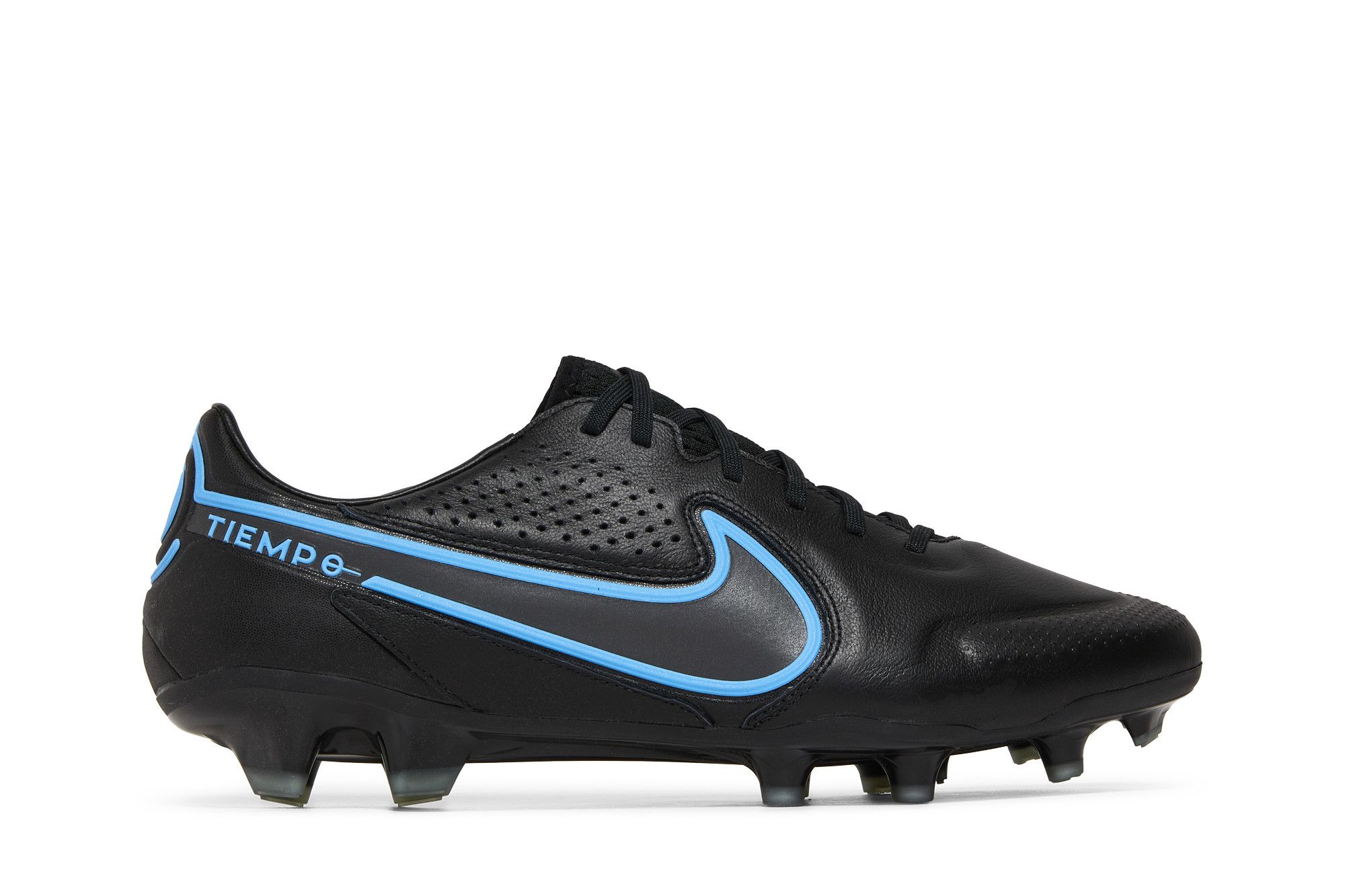 Nike tiempo discount black blue
