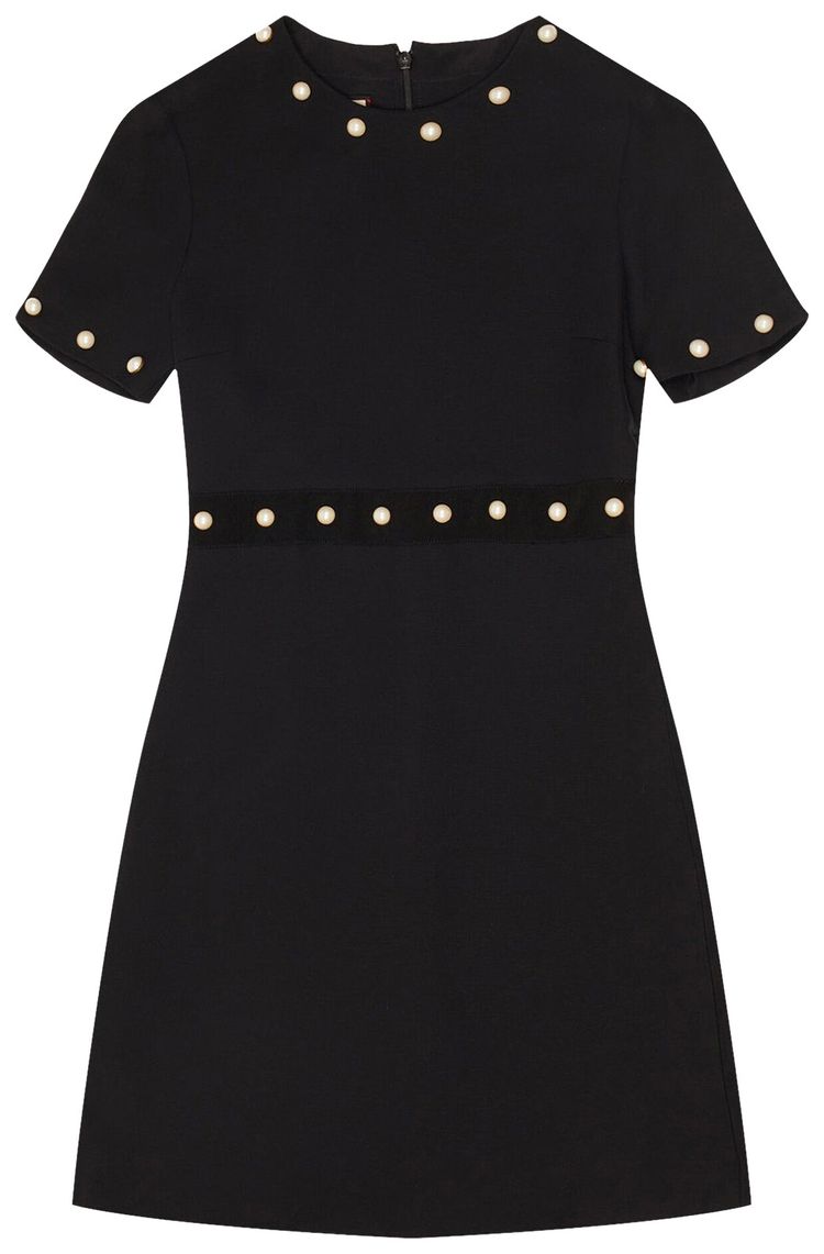 Gucci Pearl Button Dress 'Black'