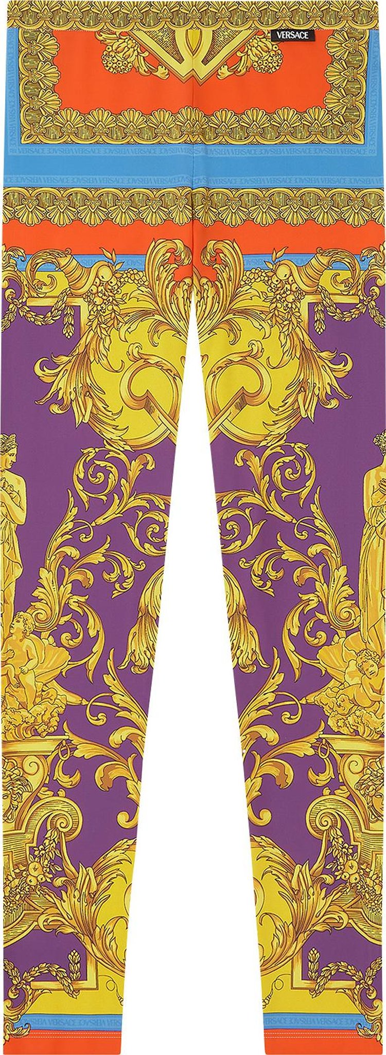 Versace Heritage Print Leggings 'Dark Orchid/Sun'